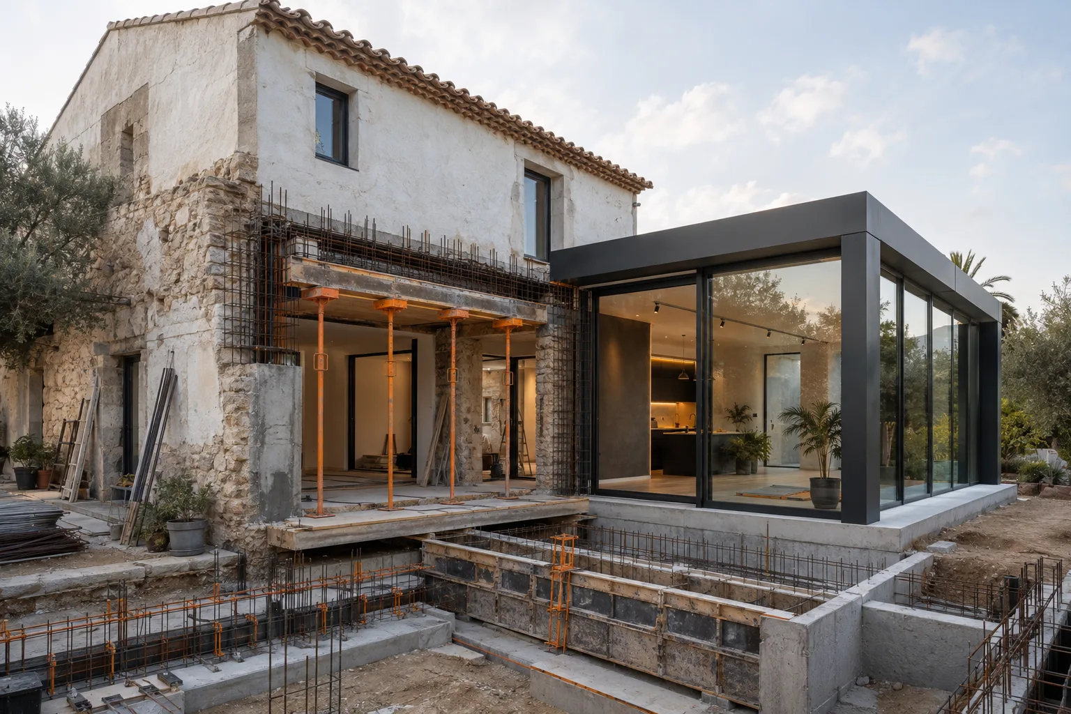 Reconstructed and expanded house in Valencia